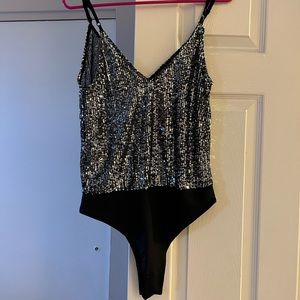 Zara sequin bodysuit